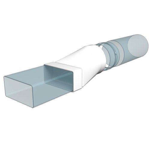 Spojka redukcia vetracích kanálov 220x55 mm a d125 mm