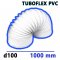 Flexibilní větrací PVC potrubí d100 délka 1000 mm TUBOFLEX