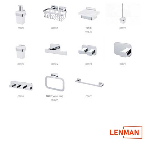 TORE – Košík koupelnový s držiakom – chrom – BISK 07820