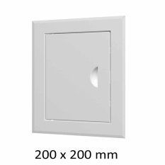 Revizní vanová dvířka ocelová 200 x 200 mm s montážním límcem, bílá