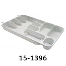 Příborník XL – organizér do šuplíku 7 přihrádek velký – bílý – 15-1398