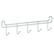 Lišta s 5-timi háčikmi SLIM - kovová pochrómovaná - 270 mm