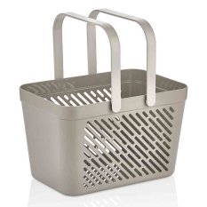 Plastový košík DECO s madlami - béžová