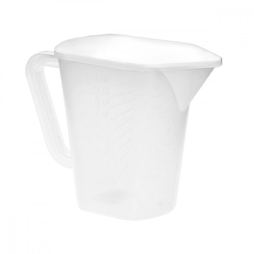 Plastový džbán 1 l s odmerkou a vekom - Plast Team 15-1385