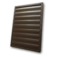 Větrací mřížka plochá 141x200x18 mm s manuální žaluzií a síťkou proti hmyzu, hnědá