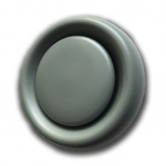 Anemostat talířový ventil odvodní s límcem d160 mm, šedý