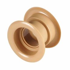 Kulatý větrací ventil do dveří a nábytku d50 mm - dvoudílný - béžový
