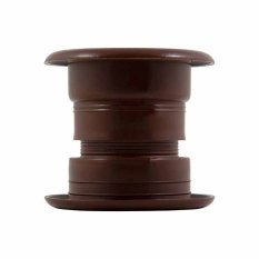 Kulatý větrací ventil do dveří a nábytku d50 mm - dvoudílný - hnědá