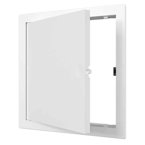 Plastová revizní dvířka 200 x 200 mm s tlačným zámkem - zacvakávací - bílá Plastová revizní dvířka 200 x 200 mm s tlačným zámkem - zacvakávací - bílá