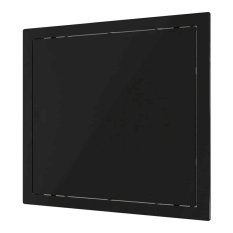 Plastová revizní dvířka 200 x 200 mm s tlačným zámkem - zacvakávací - černá