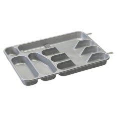 Příborník XL – organizér do šuplíku 7 přihrádek velký – bílý – 15-1398