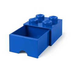 Úložný box XL s šuplíkem LEGO 4005 - organizér na stůl - modrý