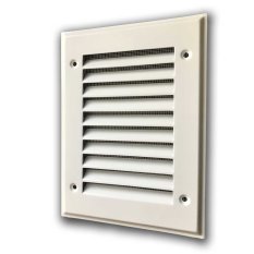 Větrací mřížka kovová 150x200 se síťkou proti hmyzu - bílá