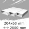 Ploché ventilační potrubí 204x60 délka 2000 mm