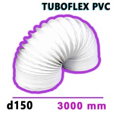 Flexibilné vetracie PVC potrubie d150 délka 3000 mm TUBOFLEX