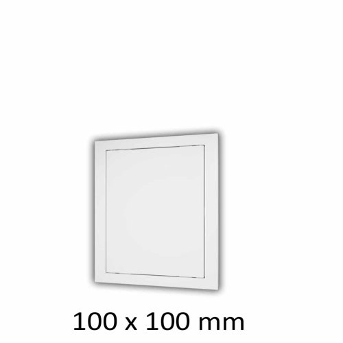 Plastové revízne dvierka 100 x 100 mm s montážnym golierom