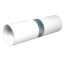Okrúhle ventilačné potrubie d125 mm dĺžka 500 mm