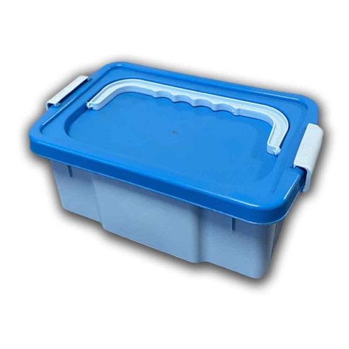 Úložný box UNO BOX 4 L s vekom a rukoväťou - modrý - 280 x 180 x V 105 mm