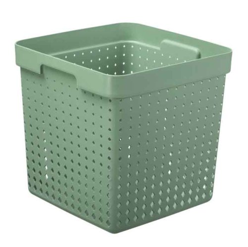 Plastový košík SEOUL 6026 – organizér 30x30x30 cm – zelená