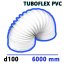 Flexibilné vetracie PVC potrubie d100 dĺžka 6000 mm TUBOFLEX