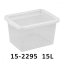 Úložný box Basic Box 15 L s víkem - průhledný