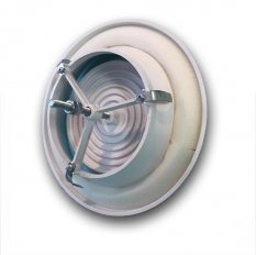 Anemostat tanierový ventil odvodný d100 mm - biela