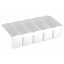 Organizér s piatimi priehradkami 07407 - biely - 110 x 275 x 65 mm