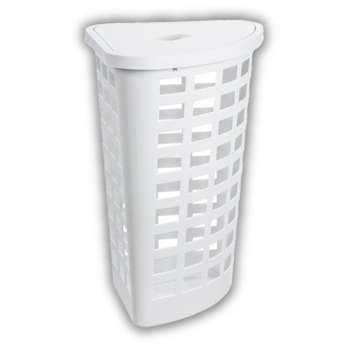 Koš na prádlo BOSTON 45 L rohový - černý - 430 x 430 x V 630 mm