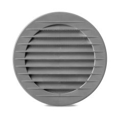 Větrací mřížka kulatá s límcem d60 mm a síťkou - šedá
