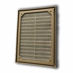 Větrací mřížka plochá 141x200 mm se síťkou proti hmyzu - béžová