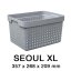 Plastový košík SEOUL XL 6025 – organizér 27x38x21 cm – černá