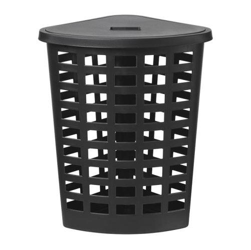 Koš na prádlo BOSTON 45 L rohový - černý - 430 x 430 x V 630 mm