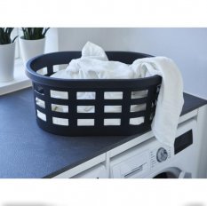 Koš na prádlo bederní BOSTON bílý - Plast Team 15-6018-BI
