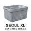 Plastový košík SEOUL XL 6025 – organizér 27x38x21 cm – štyri farby