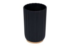 PRETO – kelímek sklenička na umyvadlo – černá – BISK 08295