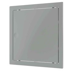 Plastová revizní dvířka 200 x 200 mm s tlačným zámkem - zacvakávací - šedá