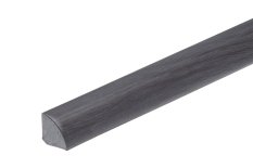 Vyplňovací lišta plastová – čtvrtkruh 14x14 – 2500 mm – tmavě šedá