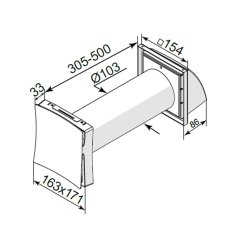 Ventilační sada VENTS PS102 - potrubí d100 + mřížka + hlavice se zavírací klapkou
