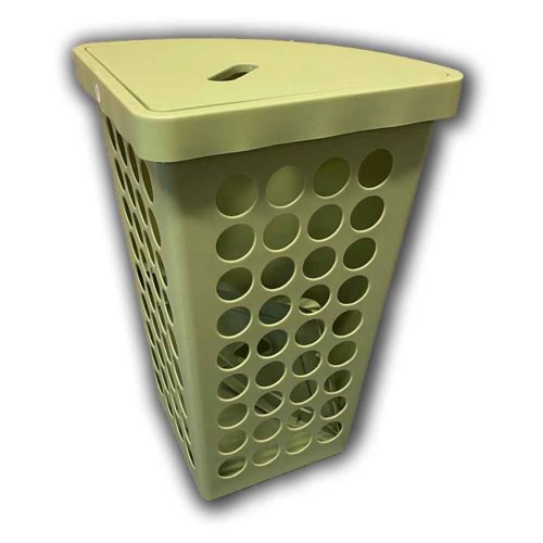 Kôš na bielizeň DOTS 45 L rohový - 36 x 36 x V 60 cm - zelená