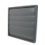 Vetracia mriežka 140x140 mm s golierom d100 mm, manuálnou žalúziou a sieťkou, sivá