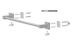 ARKTIC – Věšák na ručníky tyčový 460 mm – chrom – 01469