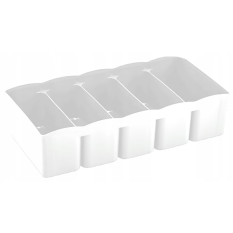 Organizér s piatimi priehradkami 07407 - 110 x 275 x 65 mm - biely