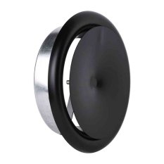 Anemostat talířový ventil přívodní kovový d100 mm - matně černý RAL 9005