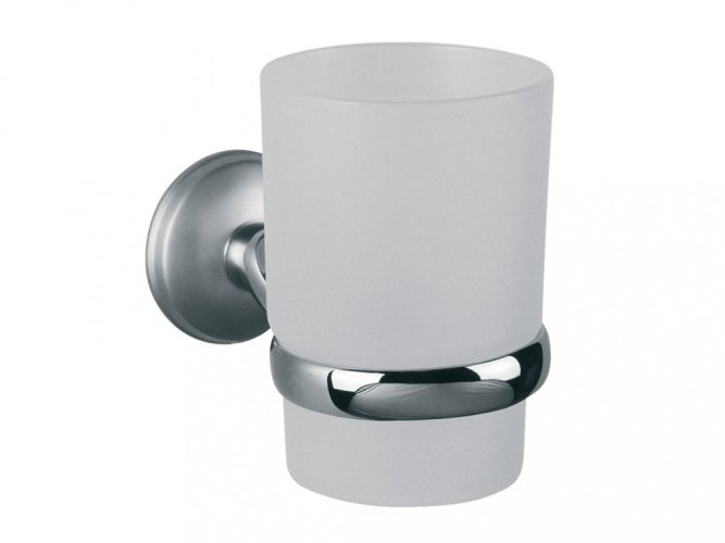 DAKOTA – Kúpeľňový pohárik s držiakom – chrom – BISK 71525