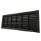 Větrací mřížka do dveří 335x132 mm s límcem a síťkou, černá