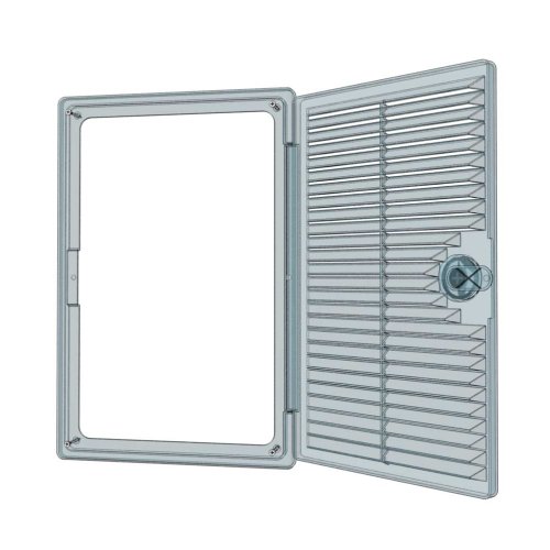 Plastové revízne dvierka 300 x 300 mm ploché s vetracou mriežkou
