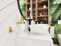 NATURE GOLD – Dávkovač mýdla s úchytem – zlatá – 05850