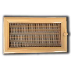 Krbová mřížka s límcem 170 x 300 mm - béžová - s manuální žaluzií