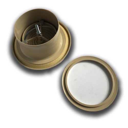 Anemostat talířový ventil odvodní s límcem d150 mm - béžová