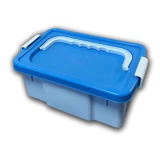 Úložný box UNO BOX 4 L s víkem a rukojetí - modrý - 280 x 180 x V 105 mm